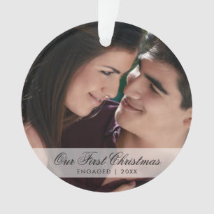 Unser erstes Verlobtes Foto zu Weihnachten Ornament
