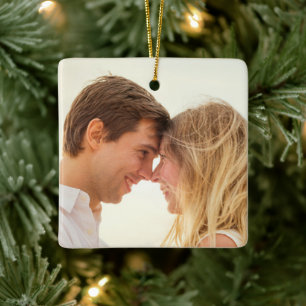 Unser erstes Verlobtes Weihnachtsgeschenk Keramikornament