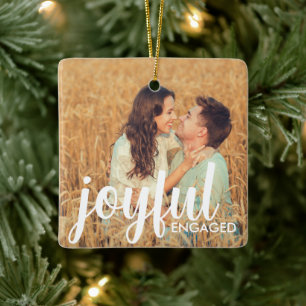 Unser erstes Verlobtes Weihnachtsgeschenk Keramikornament