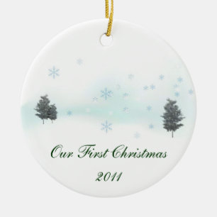 Unser erstes Weihnachten 2011 Keramikornament