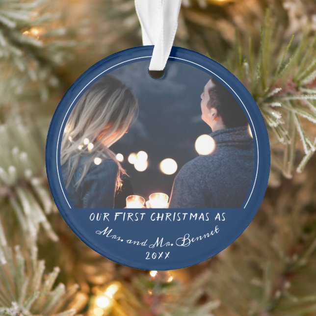 Unser erstes Weihnachten als Frau. & Mrs. Wedding  Ornament (Baum)