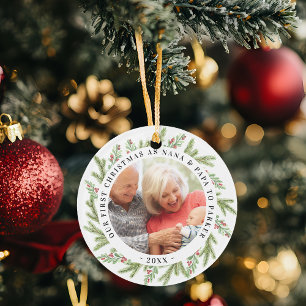 Unser erstes Weihnachten als Großeltern Foto Grünz Ornament