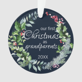 Unser erstes Weihnachten als Großeltern Moderner K Ornament
