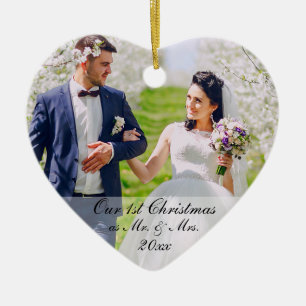 Unser erstes Weihnachten als Herr u. Frau Foto RS Keramikornament