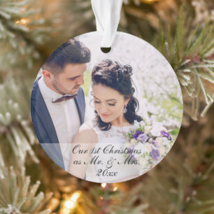 Unser erstes Weihnachten als Herr u. Frau Ornament