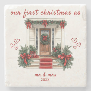 Unser erstes Weihnachten als Herr und Frau Haus Steinuntersetzer