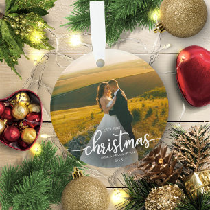 Unser erstes Weihnachten als Herr und Frau Simple Ornament
