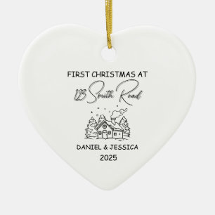 Unser erstes Weihnachten bei Niedlicher Linie Weih Keramik Ornament