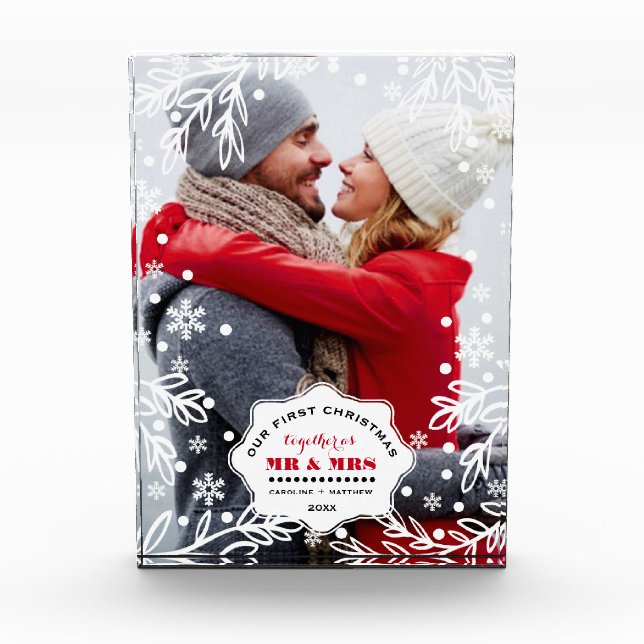 Unser erstes Weihnachten. Benutzerdefinierter Foto (Vorderseite)