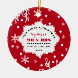 Unser erstes Weihnachten. Benutzerdefiniertes Foto Keramik Ornament
