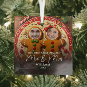 Unser erstes Weihnachten Herr und Frau lustiger Le Ornament Aus Glas