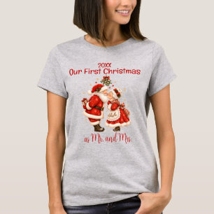 Unser erstes Weihnachten Herr und Frau Santa Claus T-Shirt