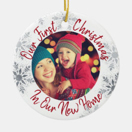 Unser erstes Weihnachten in unserem neuen Zuhause  Keramik Ornament