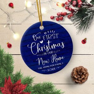 Unser erstes Weihnachten in unserem neuen Zuhause  Keramik Ornament