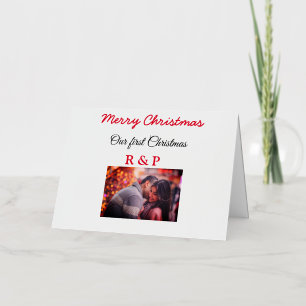 Unser erstes Weihnachten Name Foto Hochzeit Verlob