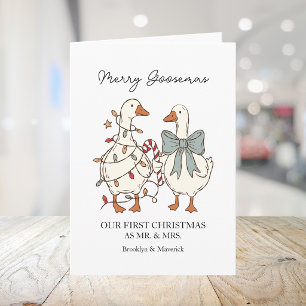 Unser erstes Weihnachten Paar Gänse Foto