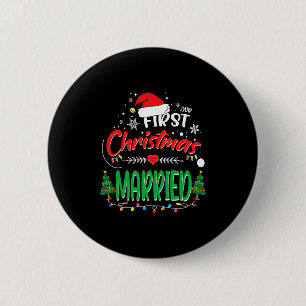 Unser erstes Weihnachten verheiratet Frischvermähl Button