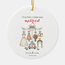Unser erstes Weihnachten verheiratet Herr und Frau