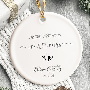 Unser erstes Weihnachten verheiratet Ornament Herr