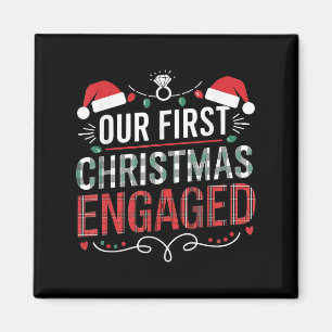 Unser erstes Weihnachten verlobt 2024 Paare Schlaf Magnet