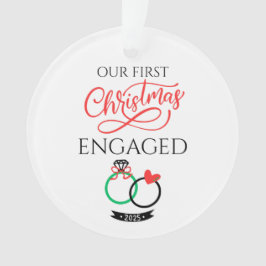 Unser erstes Weihnachten verlobt 2025 Ornament
