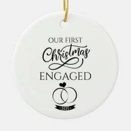 Unser erstes Weihnachten verlobt 2025 Verlobung Keramik Ornament