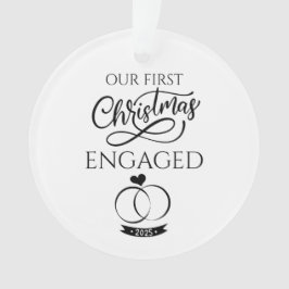 Unser erstes Weihnachten verlobt 2025 Verlobung Ornament
