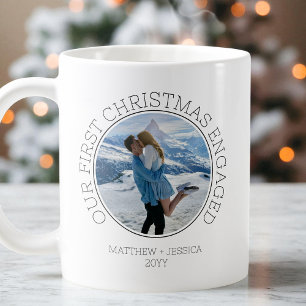 Unser erstes Weihnachten verlobt Einfach modern 2  Kaffeetasse