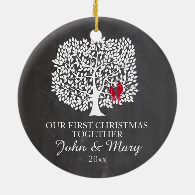 Unser erstes Weihnachten verzieren zusammen, Keramik Ornament (Hinten)
