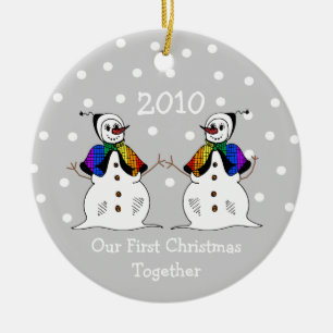 Unser erstes Weihnachten zusammen 2010 (GLBT Keramik Ornament