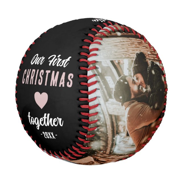 Unser erstes Weihnachten zusammen 2 Fotos Baseball (Schrägansicht)