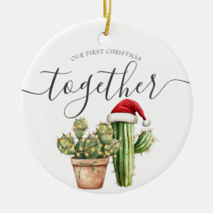 Unser erstes Weihnachten zusammen Cactus Gift Keramik Ornament