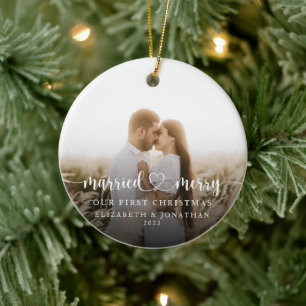 Unser erstes Weihnachten zusammen Foto für Neuverm Keramik Ornament