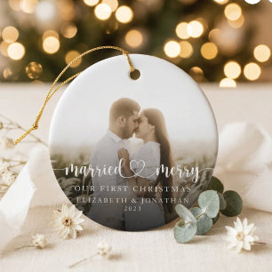 Unser erstes Weihnachten zusammen Foto für Neuverm Keramik Ornament