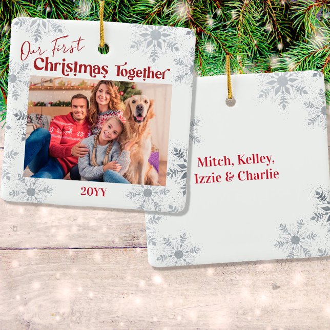 Unser erstes Weihnachten zusammen Foto Red Keramikornament (Von Creator hochgeladen)