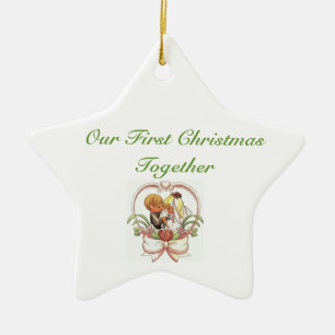 Unser erstes Weihnachten zusammen Keramikornament