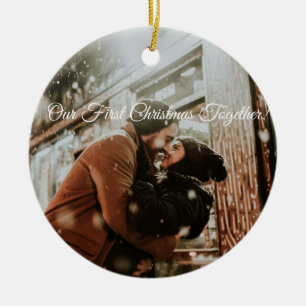 Unser erstes Weihnachten zusammen mit dem Foto Keramik Ornament