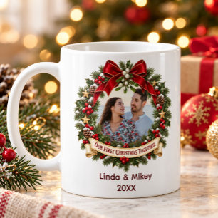 Unser erstes Weihnachten zusammen Paar-Foto Kaffeetasse