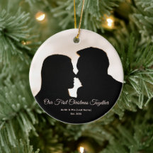 Unser erstes Weihnachten zusammen Paar-Silhouette