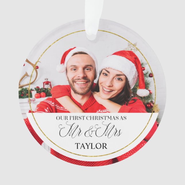 Unser erstes Weihnachtenzusammen Ornament (Vorderseite)