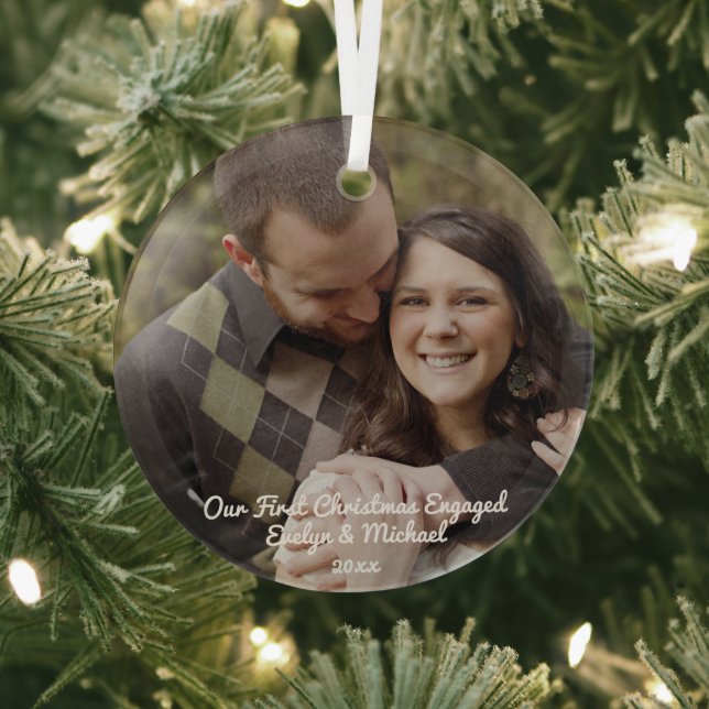 Unser erstes Weihnachts-Coupé-Foto Ornament Aus Glas (InSitu)