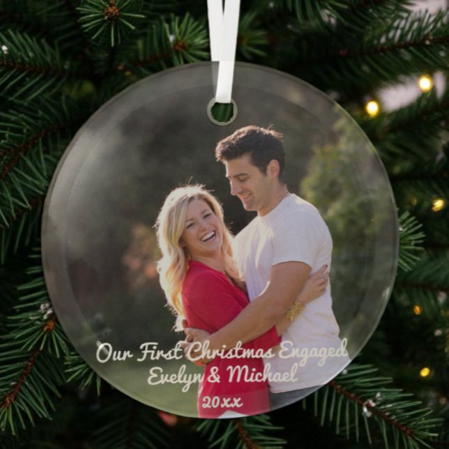 Unser erstes Weihnachts-Coupé-Foto Ornament Aus Glas (Von Creator hochgeladen)