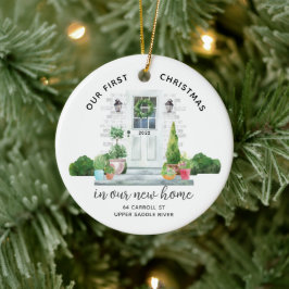Unser erstes Weihnachts-neues Haus Keramik Ornament