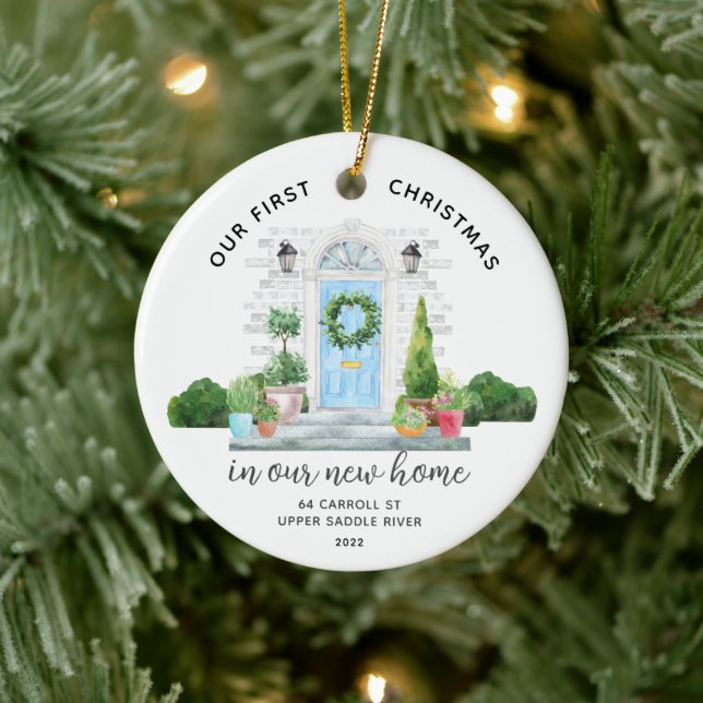 Unser erstes Weihnachts-New House-Keramik-Ornament Keramik Ornament (Baum)