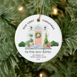 Unser erstes Weihnachts-New House-Keramik-Ornament Keramik Ornament