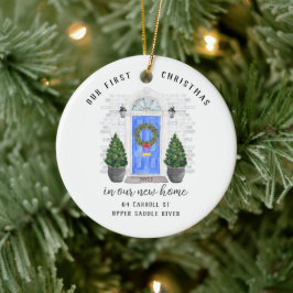 Unser erstes Weihnachts-New House Metal Ornament