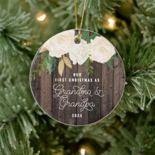 Unser erstes Weihnachts-Oma Personalisiert Keramik Ornament