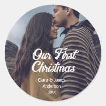 Unser erstes Weihnachts-Paar-Foto in weiß grau