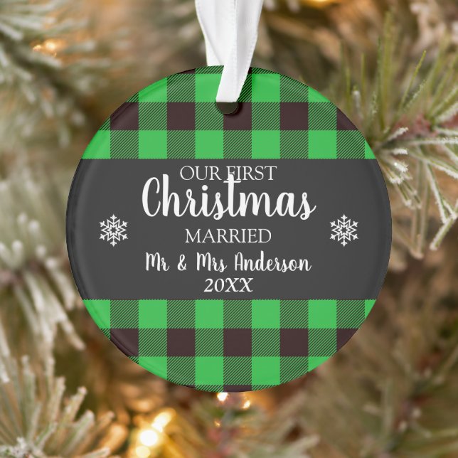 Unser erstes Weihnachtsakrylorische Ornament (Baum)