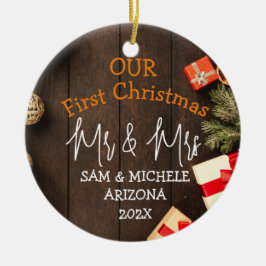 Unser erstes Weihnachtsbaumholz von Mr. und Mrs. Keramik Ornament